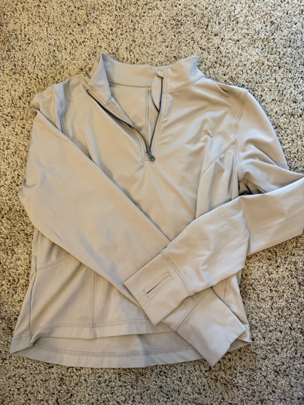 Avia Light Beige Quarter-Zip Pullover